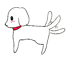 [LINEスタンプ] 白い犬スタンプの画像（メイン）