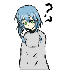 [LINEスタンプ] 青髪少女の日常で使えそうな？スタンプ