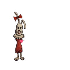[LINEスタンプ] おてんばウサギのピンキー