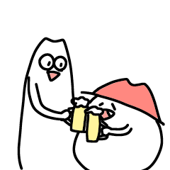 [LINEスタンプ] もちねこ つくしとどんぐり