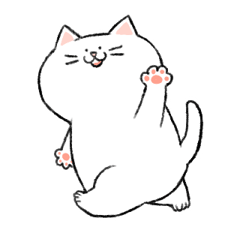 [LINEスタンプ] だいたい笑顔ねこ：家族の会話