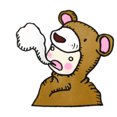 [LINEスタンプ] 着グルミちゃん