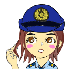 [LINEスタンプ] 警察官女子2＠丁寧な日常会話の画像（メイン）