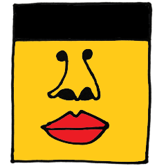 [LINEスタンプ] モアイ男カラー