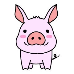 [LINEスタンプ] 子豚のこぶ太