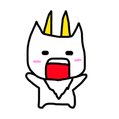 [LINEスタンプ] 白い悪魔