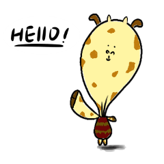 [LINEスタンプ] 大きな頭の動物