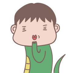 [LINEスタンプ] 人面恐竜