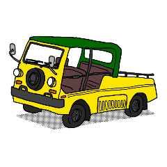 [LINEスタンプ] 黄色い車の挨拶スタンプ