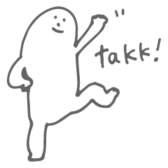 [LINEスタンプ] takk！ ＆ 謎の生物きこぽぅ コラボスタンプ
