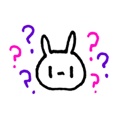 [LINEスタンプ] あんまり表情の変わらないうさぎ