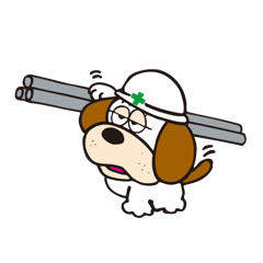 [LINEスタンプ] 足場犬 チャッピー