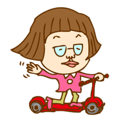 [LINEスタンプ] おかっぱメガネ娘ちゃーちゃん！