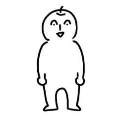 [LINEスタンプ] リンゴちゃん日本語