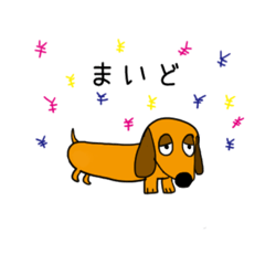 [LINEスタンプ] ラブリーダックスフンド まいど