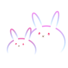 [LINEスタンプ] グラデーションウサギ