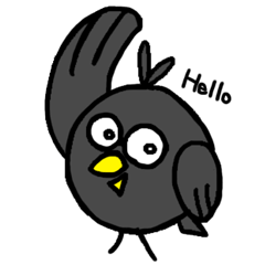 [LINEスタンプ] カラスのクロロウ