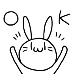 [LINEスタンプ] 仲いいあの子に白うさぎ