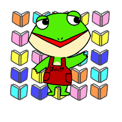 [LINEスタンプ] 書店員のカエル