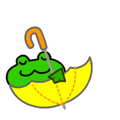 [LINEスタンプ] 動く豆蛙のお茶目な日常の画像（メイン）