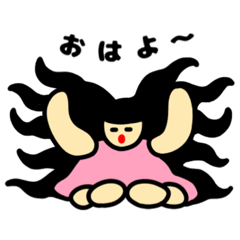 [LINEスタンプ] ロングヘアさんの画像（メイン）