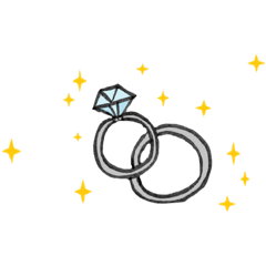 [LINEスタンプ] the diamond ring