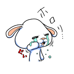 [LINEスタンプ] 目つきの悪いうさぎ