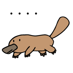 [LINEスタンプ] 使いやすい！シンプルでかわいいカモノハシ