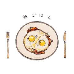 [LINEスタンプ] 色鉛筆ごはん