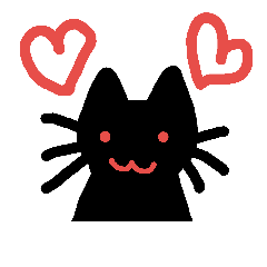 [LINEスタンプ] くろねこ す