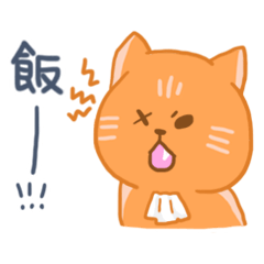 [LINEスタンプ] オレンジ独眼ネコ
