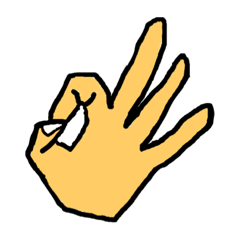 [LINEスタンプ] よく使うハンドサイン