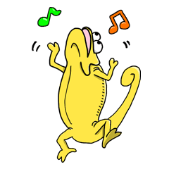 [LINEスタンプ] カメレオンをらくがきで