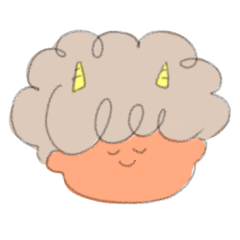 [LINEスタンプ] ゆるーいおにさん(顔だけ)