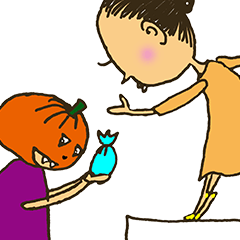 [LINEスタンプ] 初めてのハロウィン