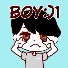 [LINEスタンプ] boy☆1