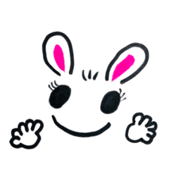 [LINEスタンプ] 可愛いうさぎの”ぷちふうり”ごあいさつ編