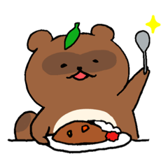 [LINEスタンプ] たぬきのたぬ 時々バドミントン