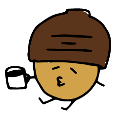 [LINEスタンプ] のんびりドングリ