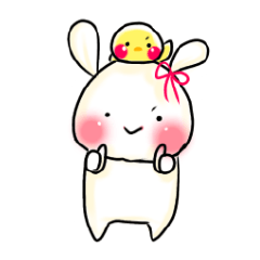 [LINEスタンプ] うさぎのヒョンと鳥のからあげちゃんの日常