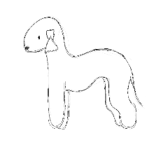 [LINEスタンプ] ベドリントン(手書き)