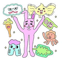 [LINEスタンプ] 足ながうさぎのペニーと不思議な仲間たち