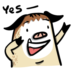 [LINEスタンプ] 前に進もう！山豚！