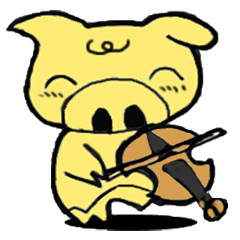 [LINEスタンプ] 音楽動物はバイオリンビオラを演奏する