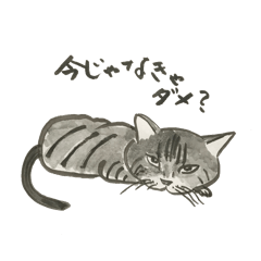 [LINEスタンプ] やる気少な目のねこ