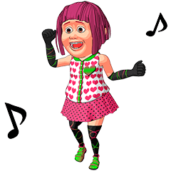 [LINEスタンプ] 動く！アイドルでみこ