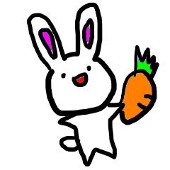[LINEスタンプ] 頻出！うさぎのあいさつスタンプ