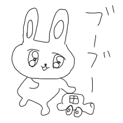 [LINEスタンプ] 心を失いかけてるうさぎ8(細い線)