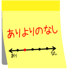 [LINEスタンプ] ありなしメモ