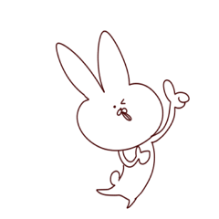 [LINEスタンプ] ゆるなぞなうさぎ